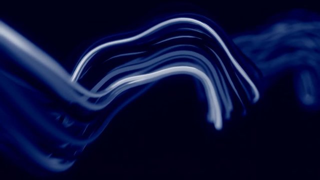 4K Abstract Neon Wavy Lines. Seamless loop