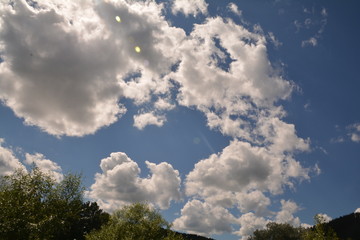nature landscape landscape mountains field grass river water clouds clouds sky trees birch green blue white fresh air oxygen beauty latitude summer season flowers butterfly blo