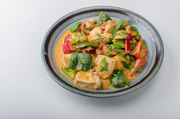 Curry chicken vegetable fresh food