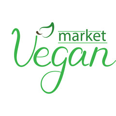 Illustration for food design. Hand written lettering for restaurant and cafe menu. Elements for labels, logos, badges, stickers or icons. Vegan market