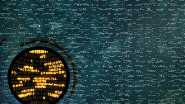 Malfunction, program testing, searching for errors in programming code, hacking. Bug hunting background
