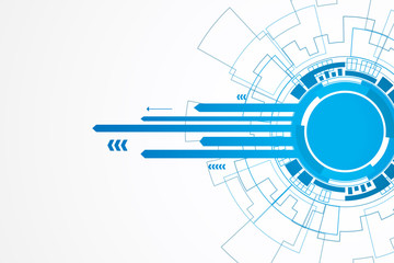 Obraz premium Abstract Technology Background , Circle digital