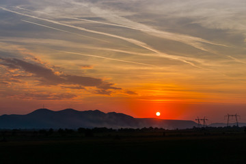 Clouds at the sunset