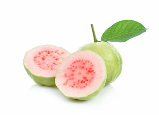 Guava on white background