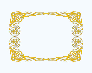 Golden frame vector