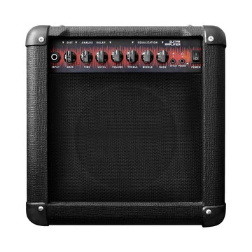 guitar amplifier isolated on white