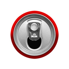 top view of drink can