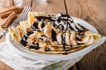 Crepes bio homemade, food photography, delish dessert