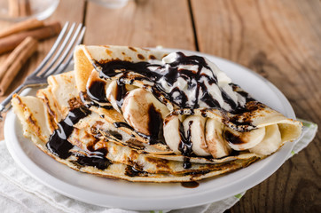 Crepes bio homemade, food photography, delish dessert
