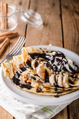 Crepes bio homemade, food photography, delish dessert