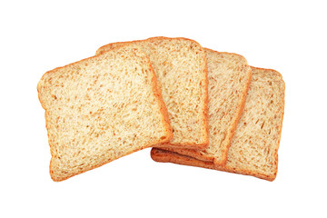 whole wheat bread on white