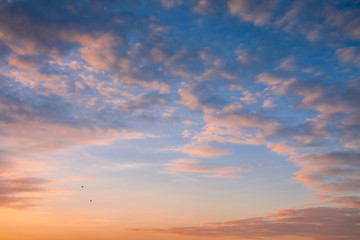 Beautiful sky with cloud at twilight time