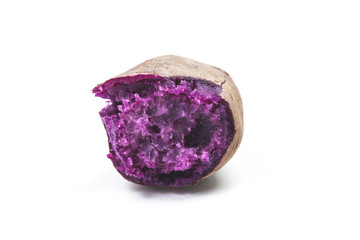 Steamed purple sweet potato