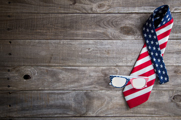 4th of July wooden background