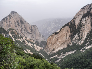 Fototapeta na wymiar Huashan mountain North Peak view - Xian, Shaaxi Province, China