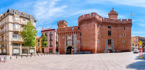 Castillet or porte Notre-Dame or Petit-Castillet in Perpignan.