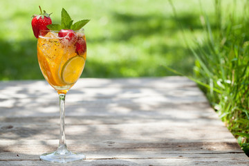 Homemade lemonade or sangria