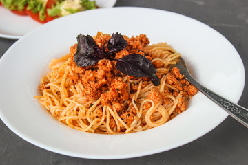Spaghetti with Bolognese sauce