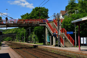 Vaux sur Seine; France - june 25 2018 : train station