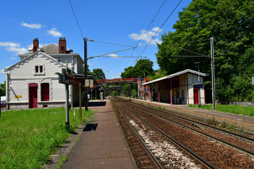 Vaux sur Seine; France - june 25 2018 : train station