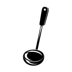 Kitchen ladle soup cook icon, simple style
