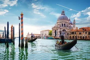 Abwaschbare Fototapete Gondeln Genter Kanal Venedig