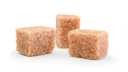 Cane sugar isolated on white