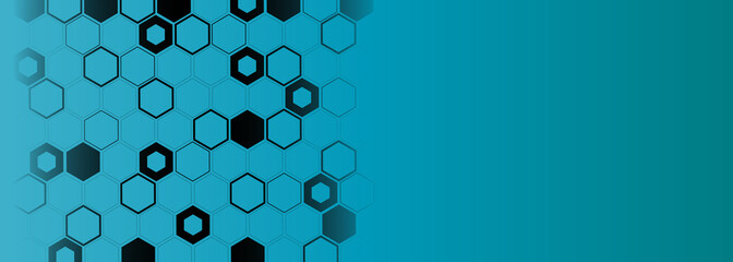     Technological background from hexagons 