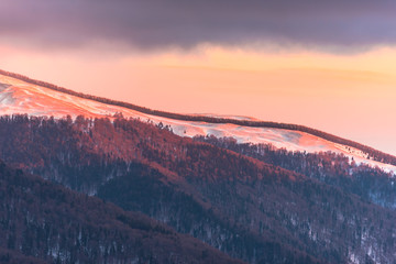 View with Baiului Mountains from the Poiana Stanii,Sinaia