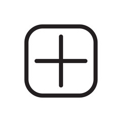 Fototapeta premium Icon add. Logo, design, universal, business, social media. Pixel perfect. Vector Eps10.