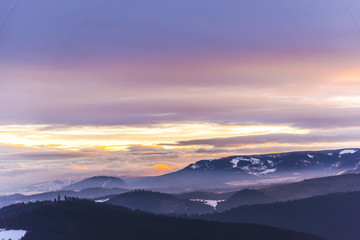 Fototapeta premium Morning clouds at the sunrise