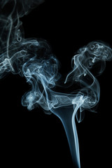 smoke on a black background