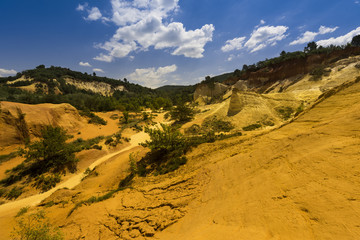 Ocher quarry the Colorado from Rustrel. Vaucluse, Provence, France