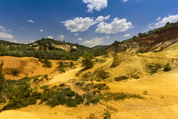 Ocher quarry the Colorado from Rustrel. Vaucluse, Provence, France