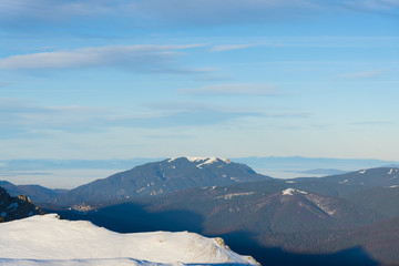 Clouds in the Mountains at winter season