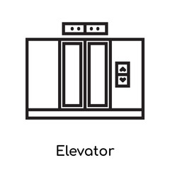 Elevator icon vector sign and symbol isolated on white background, Elevator logo concept