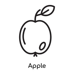 Apple icon vector sign and symbol isolated on white background, Apple logo concept