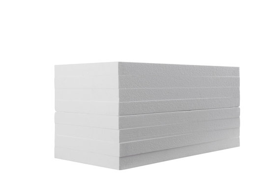 white styrofoam on white background