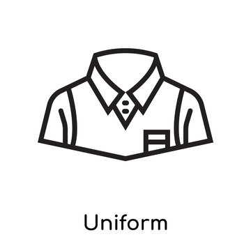 Uniform Icon Vector Sign And Symbol Isolated On White Background, Uniform Logo Concept