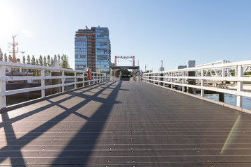 Brücke in Kiel an der Kieler Förde über die Hörn