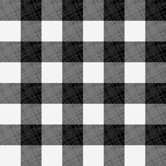 Tartan pattern. Scottish traditional fabric seamless vector. White on black background. Suitable for children, decoration paper, home, design, concept, clothing, handicraft scrap booking. - obrazy, fototapety, plakaty
