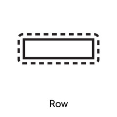 Row icon vector sign and symbol isolated on white background, Row logo concept