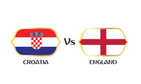 England versus Croatia soccer semi final match.