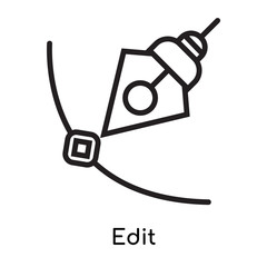 Edit icon vector sign and symbol isolated on white background, Edit logo concept
