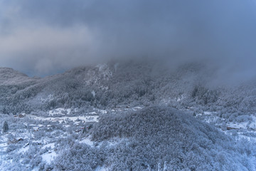 Winter landscape in the mountains