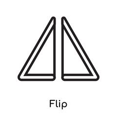 Flip icon vector sign and symbol isolated on white background, Flip logo concept