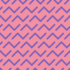 Zigzag seamless pattern. Pink chevron ornament. Vector illustration