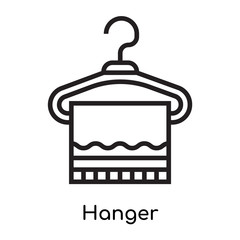Hanger icon vector sign and symbol isolated on white background, Hanger logo concept