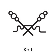 Knit icon vector sign and symbol isolated on white background, Knit logo concept