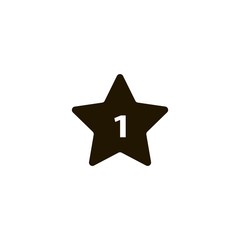 one star hotel icon. flat design